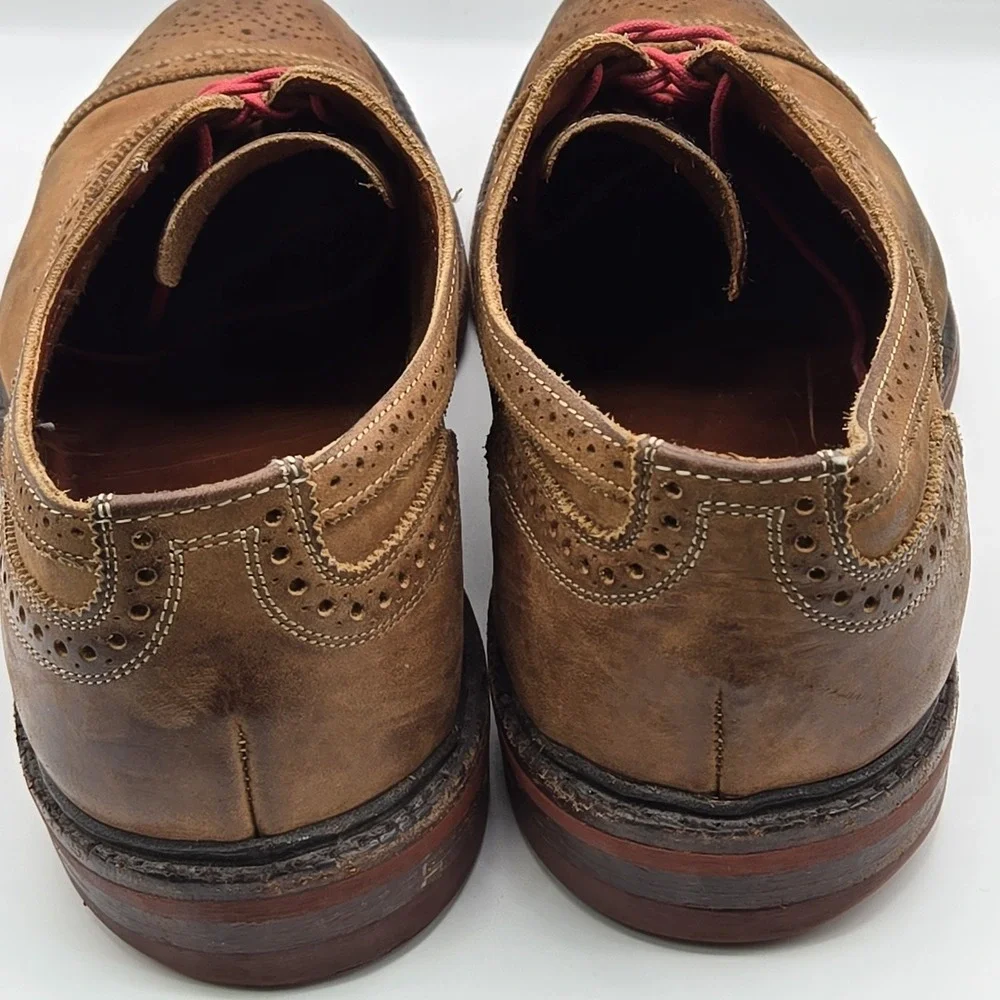 Allen Edmonds Mens 15 Brown Cap Toe Brogue Oxford Dress Shoes Dainite England